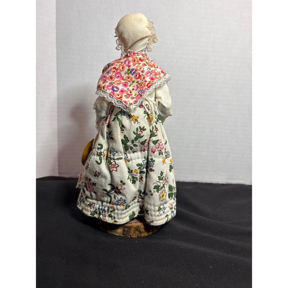 Vintage Folk Art Doll Souvenir Figurine Handmade France Floral Costume - Picture 3 of 7